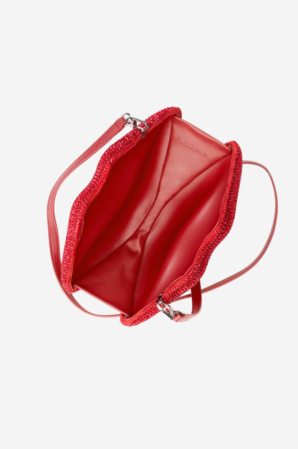 *PRE-ORDER* Crystal Lip Clutch - Lucky Red
