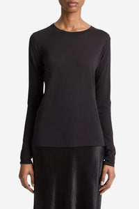 Essential Long Sleeve Crew Neck T-Shirt - Black