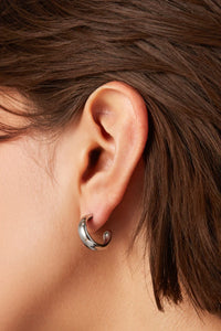 Staple Hoop Small - Silver