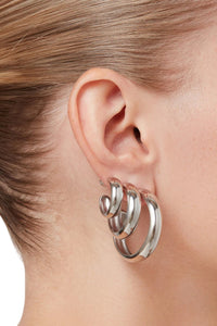 Staple Hoop Medium - Silver
