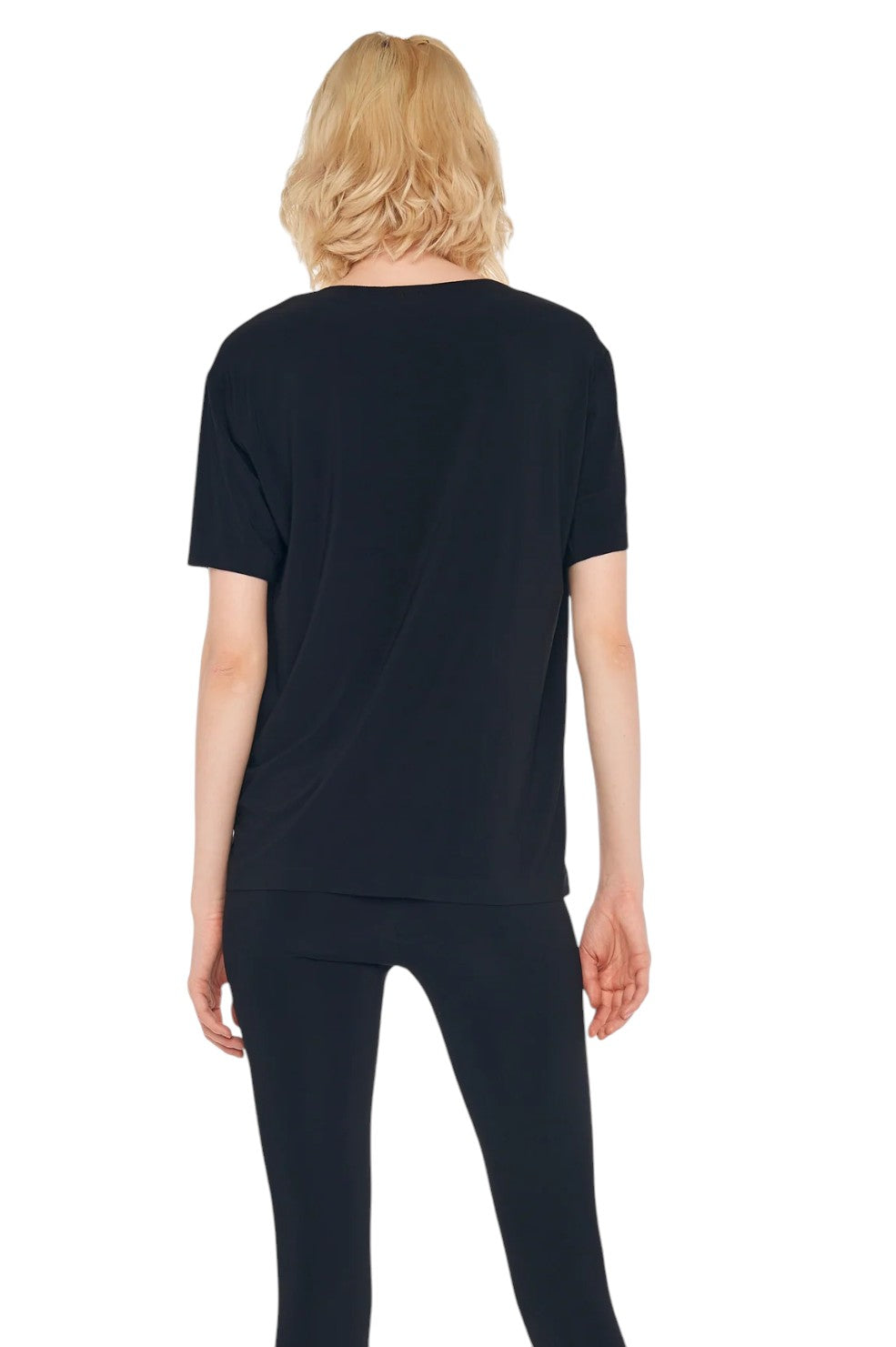 Short Sleeve Boxy Top - Black