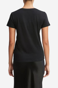 Essential Pima Cotton V-Neck T-Shirt - Black - Shop Yu Fashion