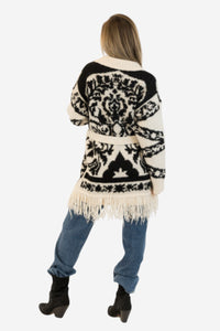 Zane Cardigan - Beige/Black - Shop Yu Fashion