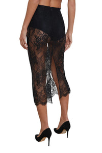 Makena Lace Pencil Skirt - Black