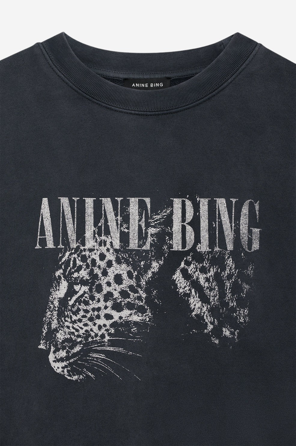 *PRE-ORDER* Spencer Sweatshirt Leopard - Washed Black - Shop Yu Fashion
