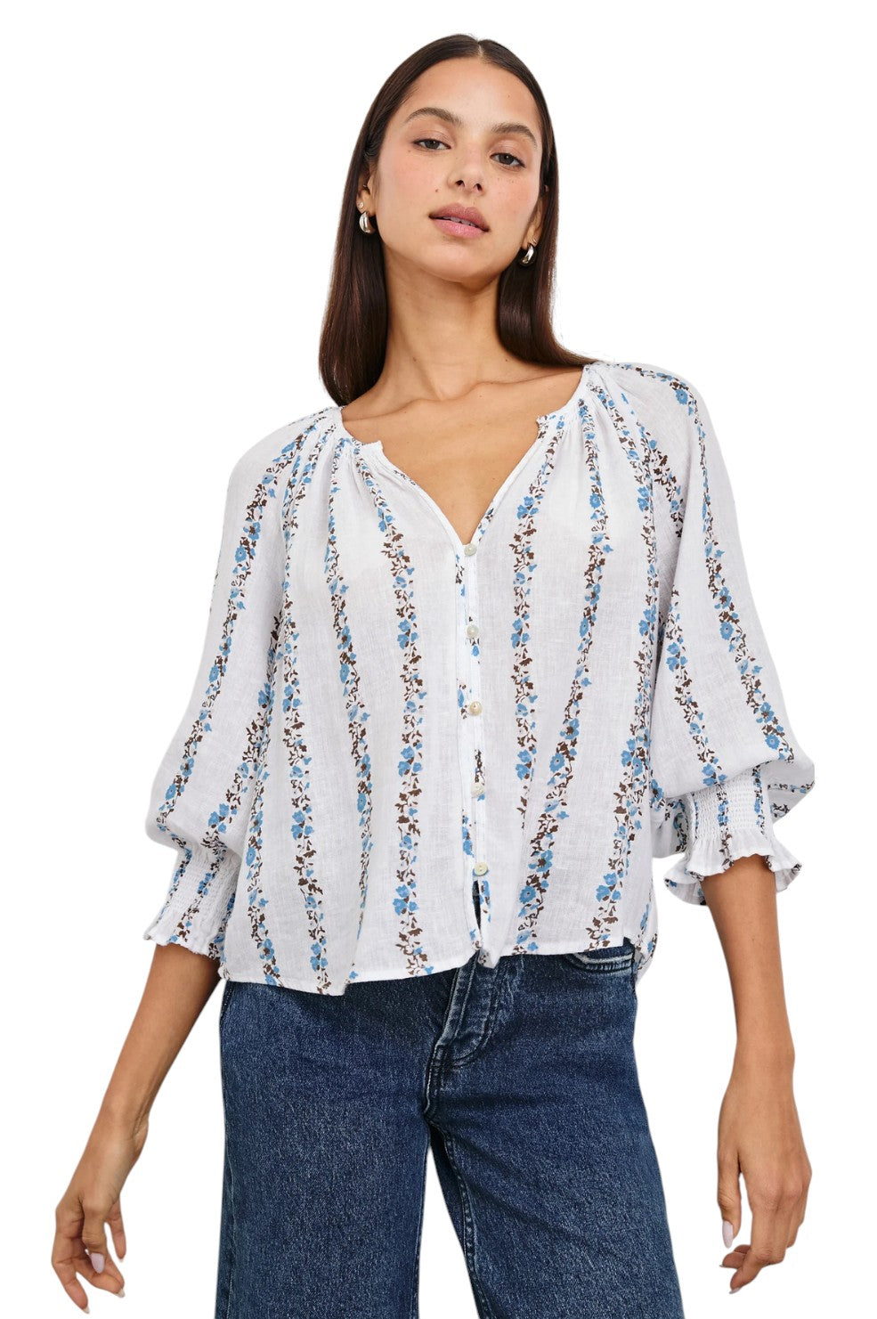 Mariah Top - Bluebell Stripe - Shop Yu Fashion