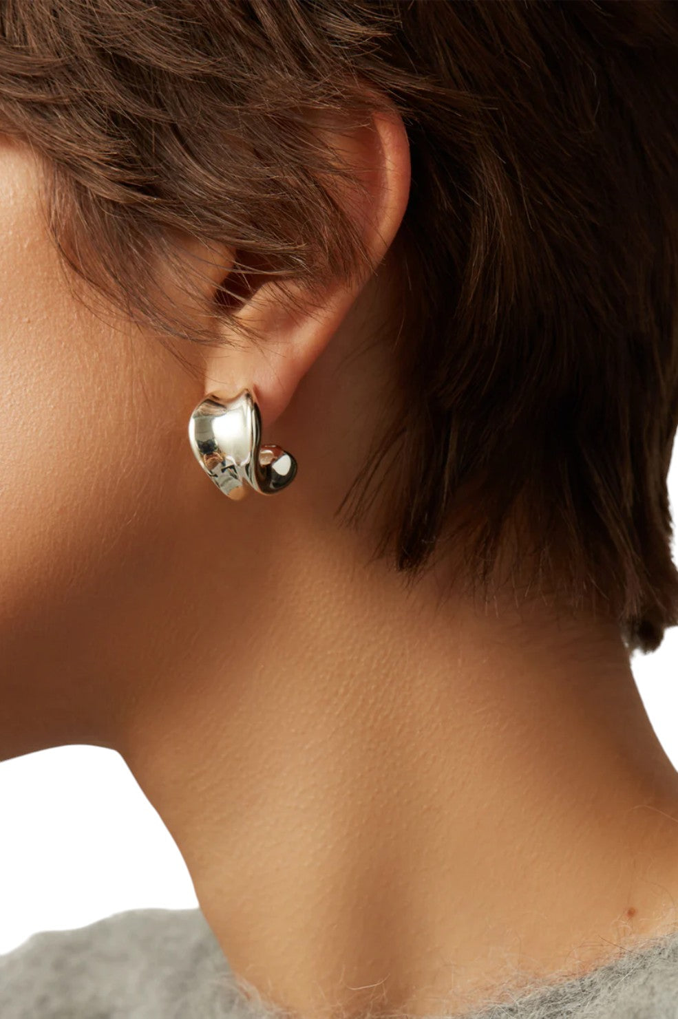 Chunky Doune Hoops - Silver