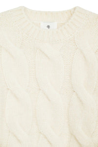 Brittany Sweater - Ivory Cable Stitch