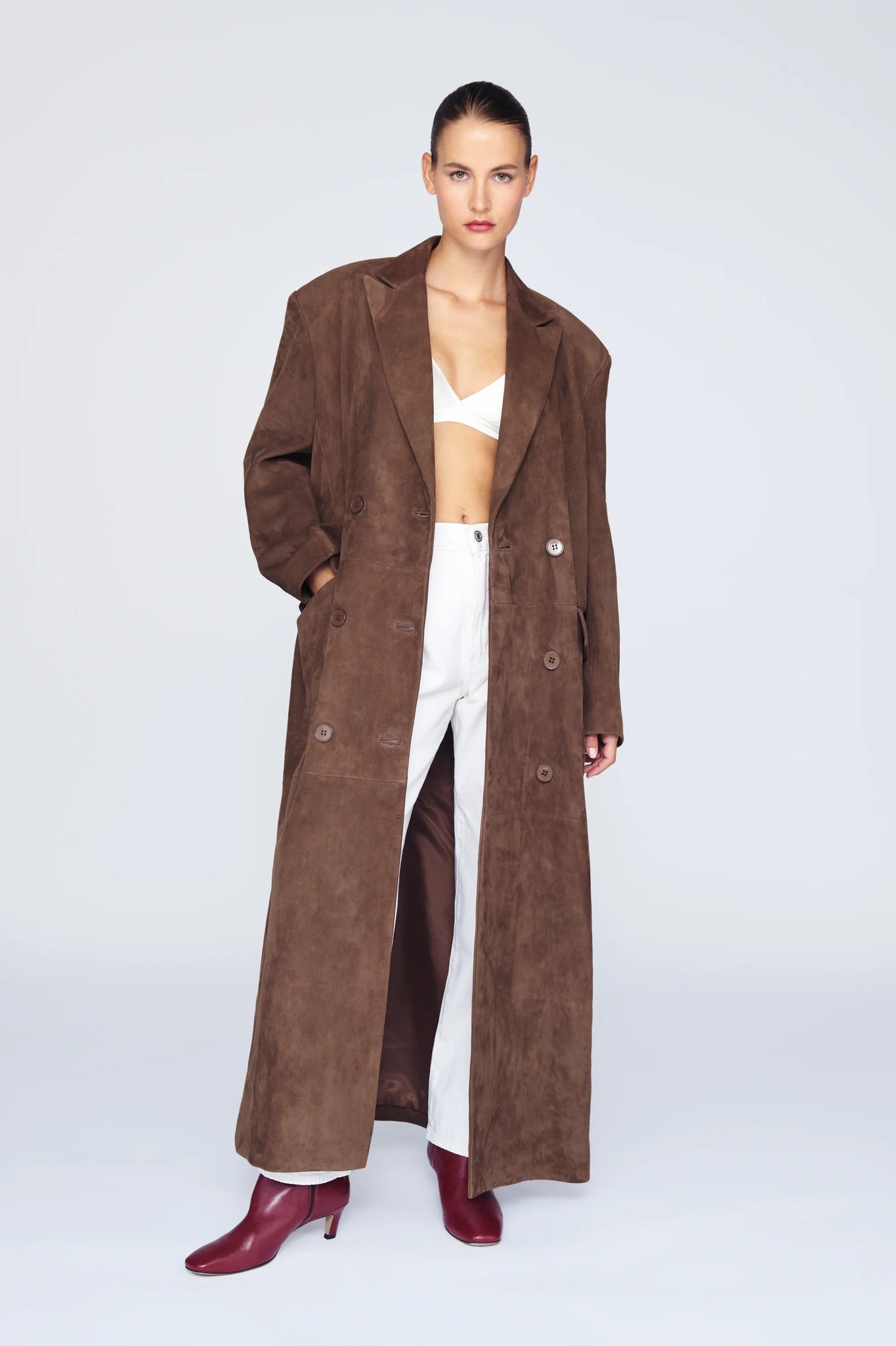 Aggie Suede Coat - Coco