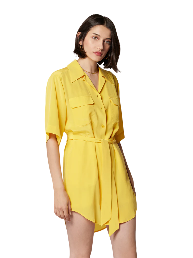 Mila Silk Dress - Spring Sun Yellow
