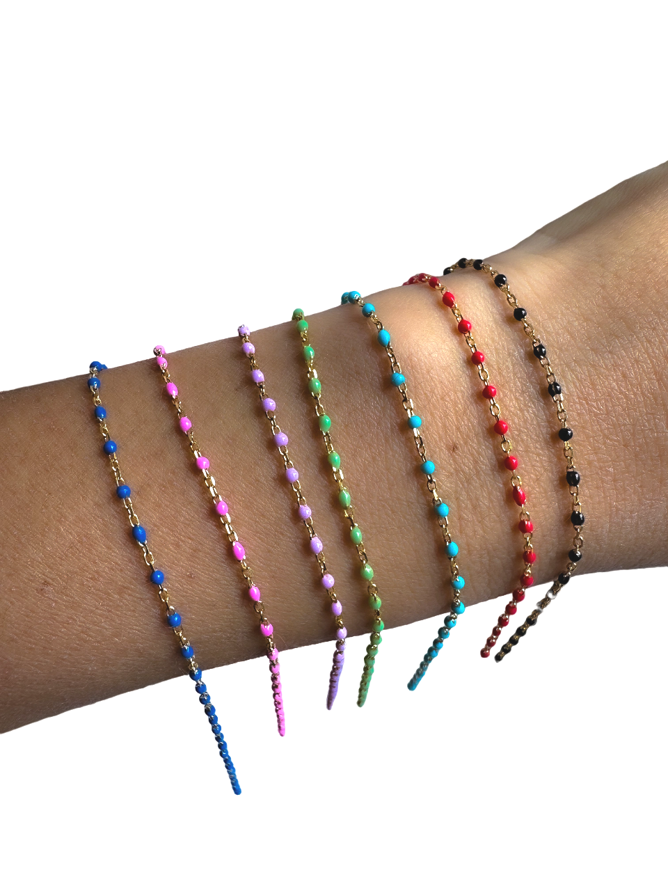 Italian Enamel Chain Bracelet - Shop Yu Fashion