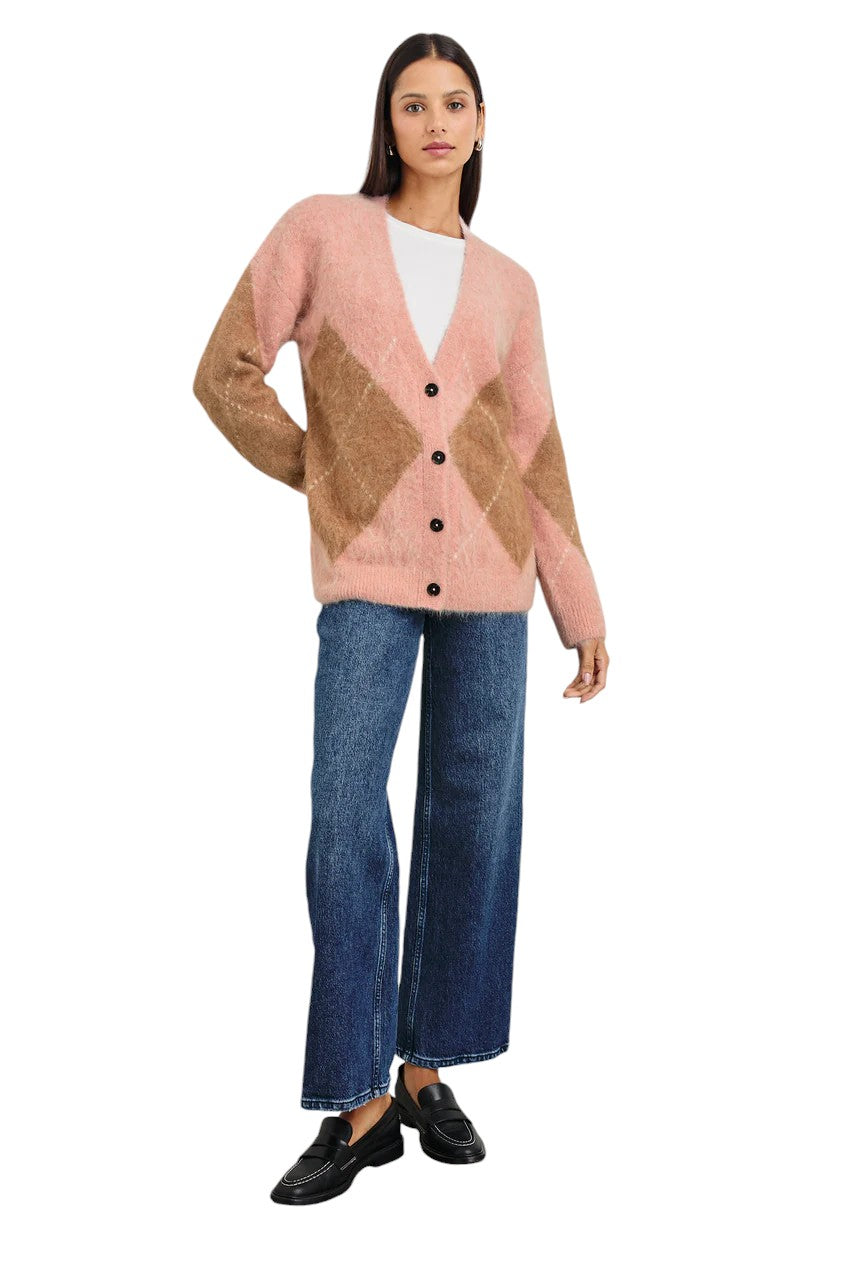 Runi Cardigan - Pastel Argyle - Shop Yu Fashion