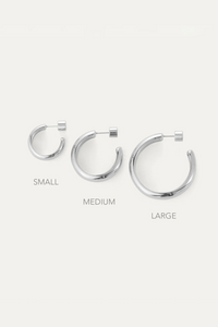 Staple Hoop Medium - Silver