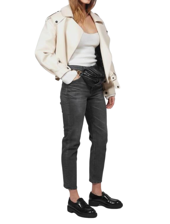 Simi Leather Jacket - Ivory
