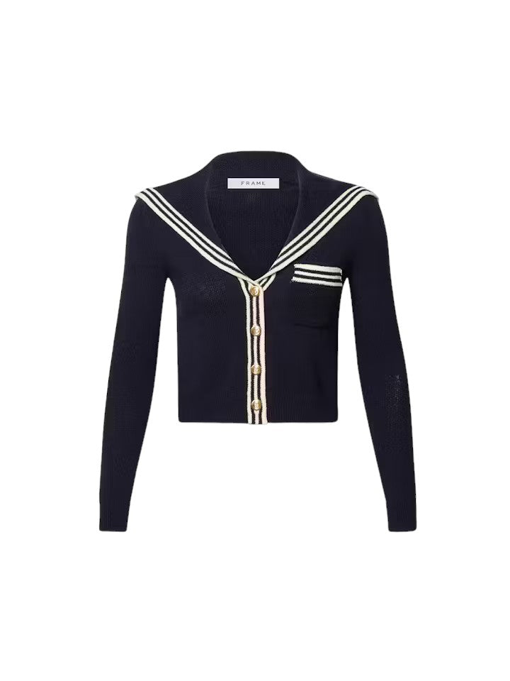 Sailor Cardi - Navy Multi