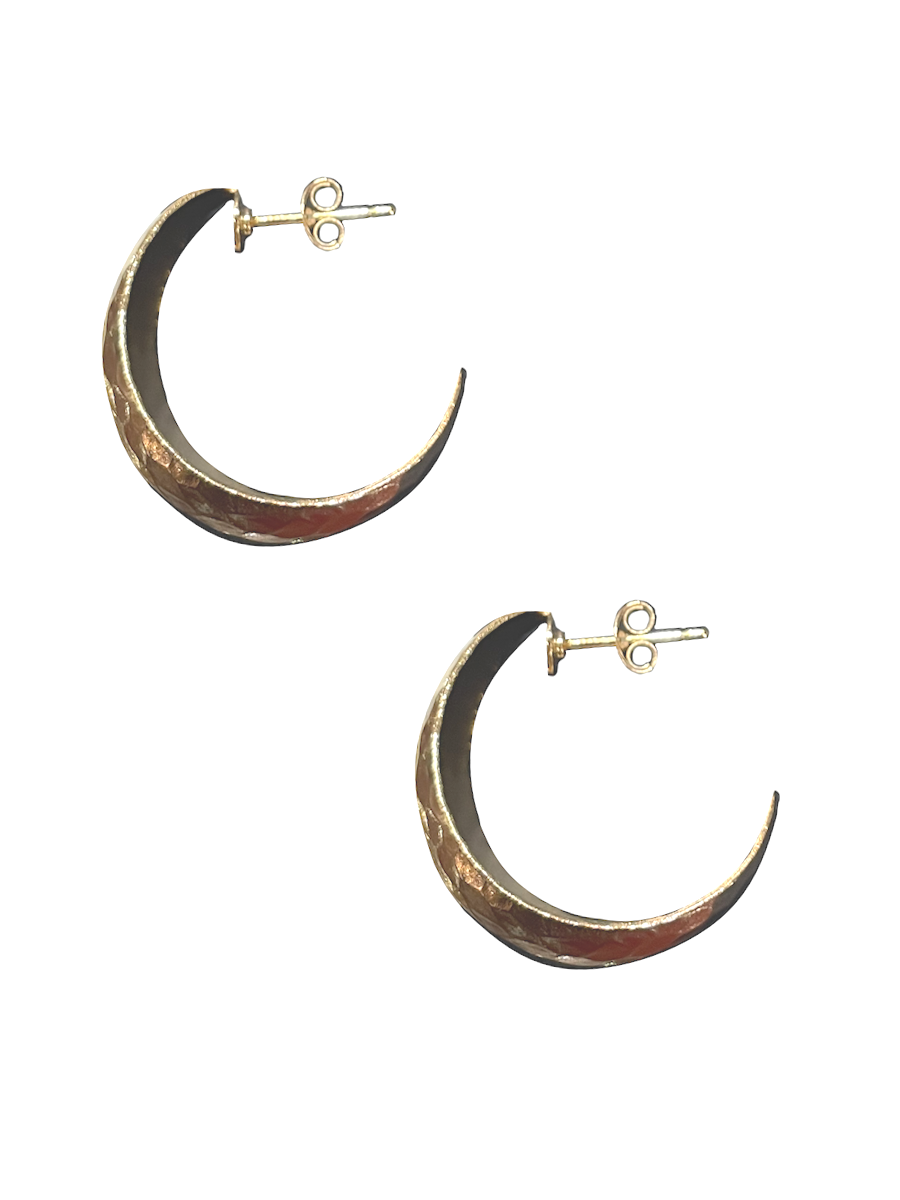 Hammered Hoops - Gold