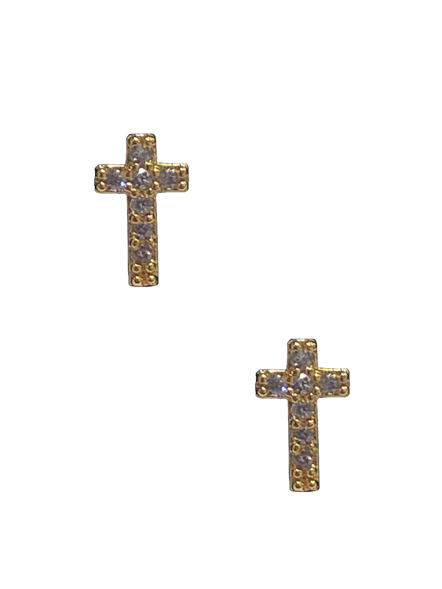 Cross Stud - Gold