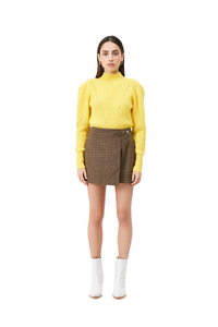 Banny Skort - Taupe Houndstooth - Shop Yu Fashion