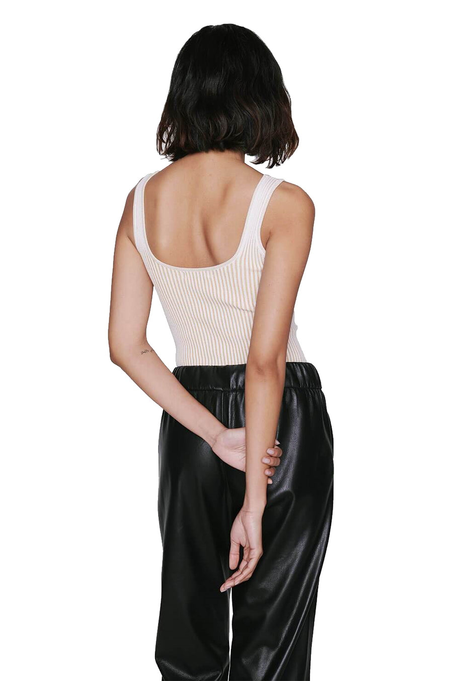Josie Tank - Ivory and Camel - Shop Yu Fashion