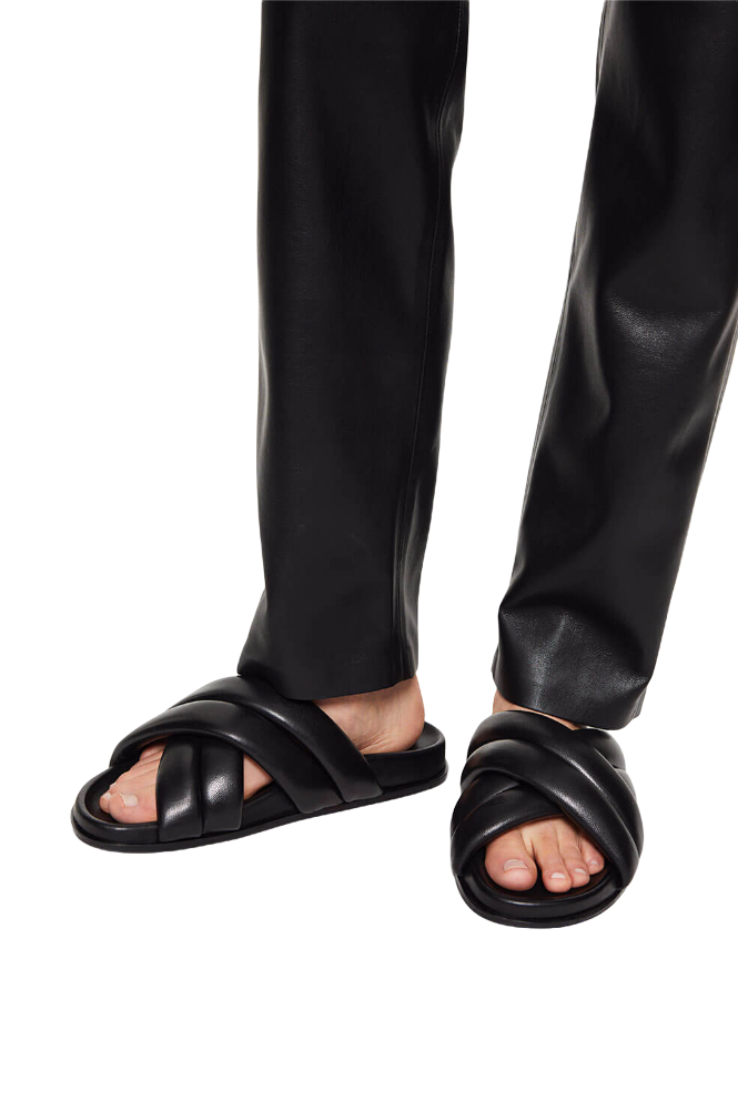 Lizzie Slides - Black - Shop Yu Fashion
