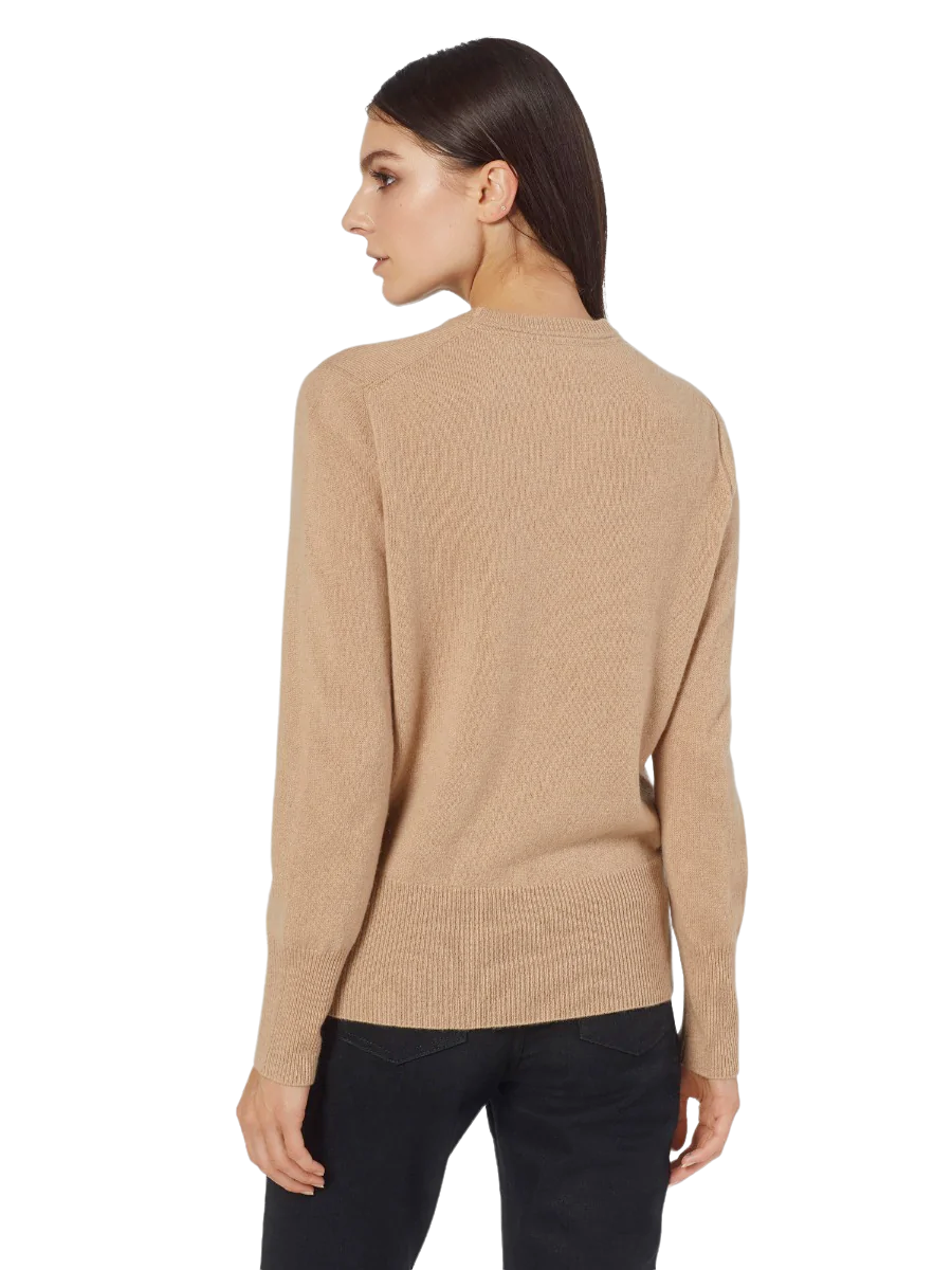 Sanni Cashmere Crew Sweater - Camel - Shop Yu Fashion