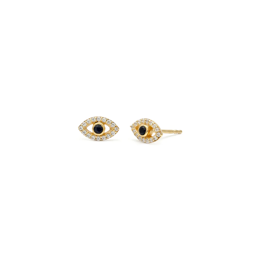 Evil Eye Studs - Sapphire - Shop Yu Fashion