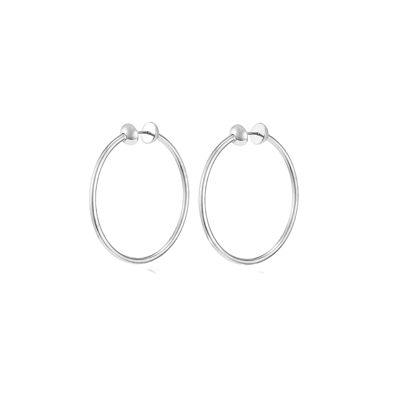 Small Icon Hoops - Silver