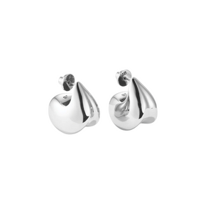 Nouveau Puff Earrings - Silver