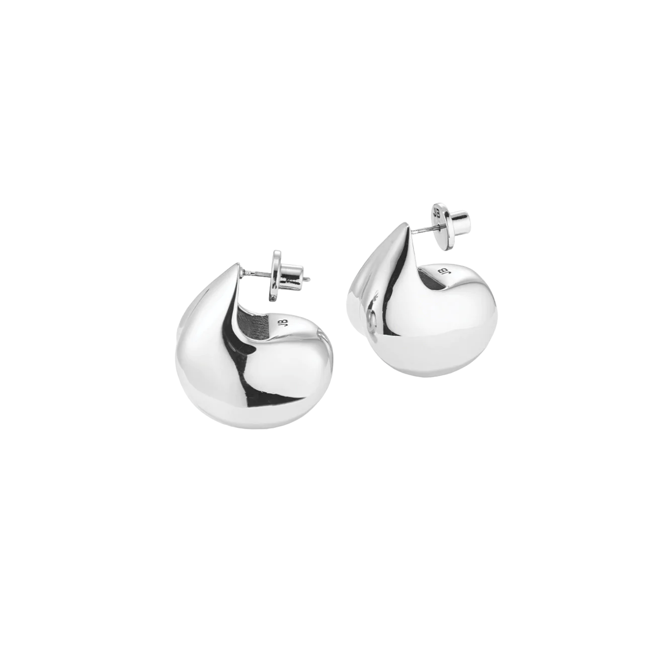 Nouveau Puff Earrings - Silver