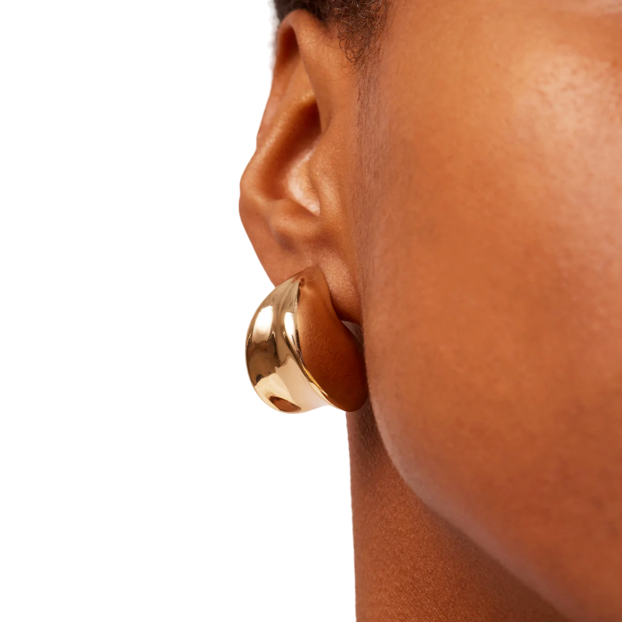 Nouveau Puff Earrings - Gold