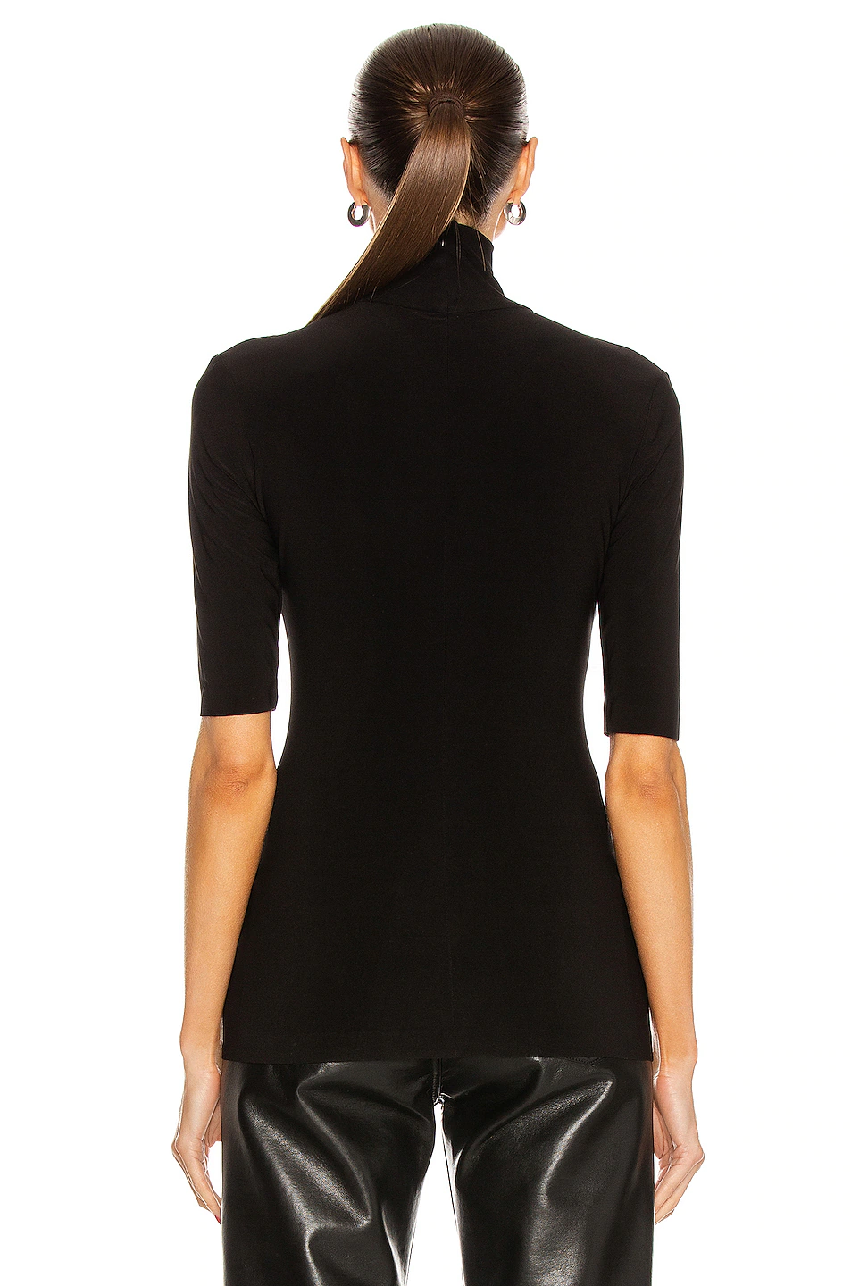 Slim Fit Short Sleeve Turtleneck - Shop Yu Fashion