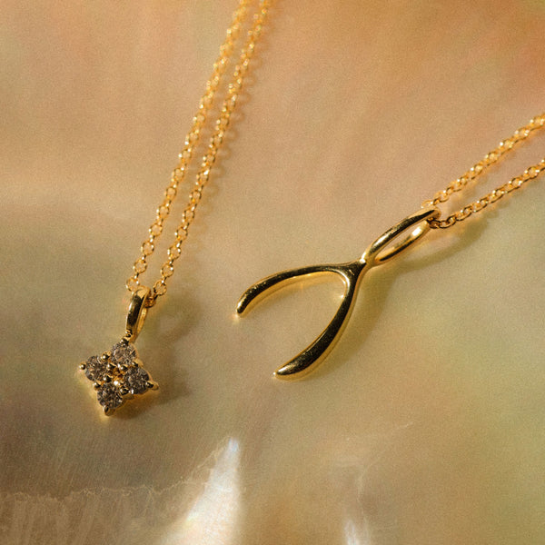Wishbone Necklace - Gold - Shop Yu Fashion