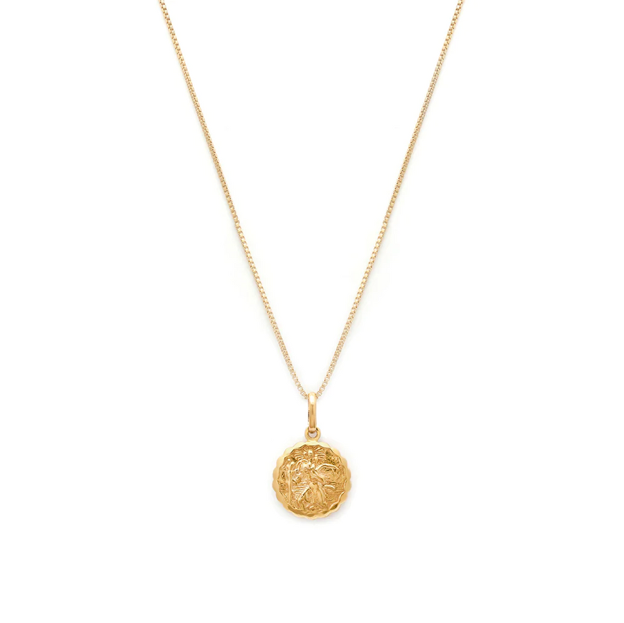 St Christopher Necklace - Gold - Shop Yu Fashion