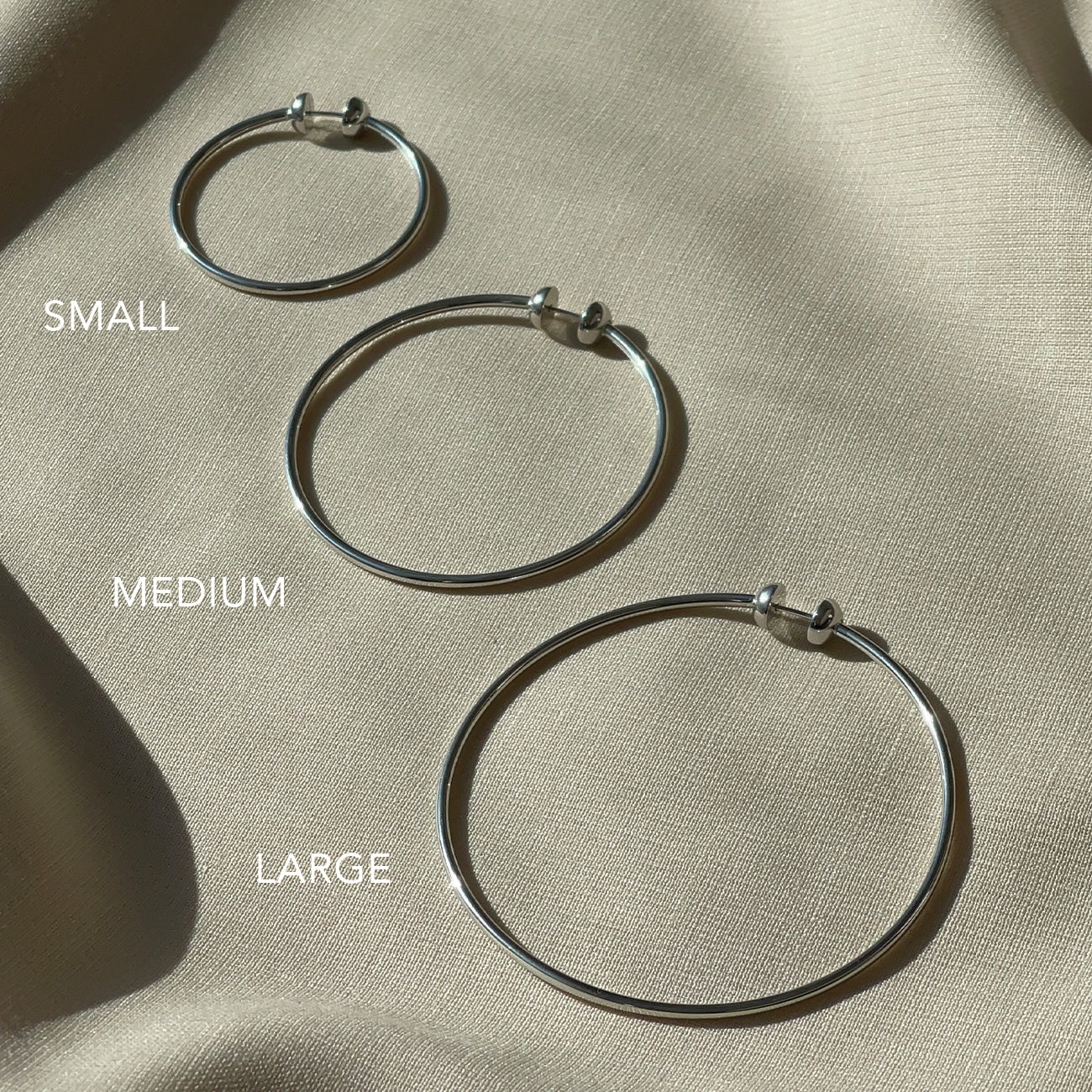 Small Icon Hoops - Silver