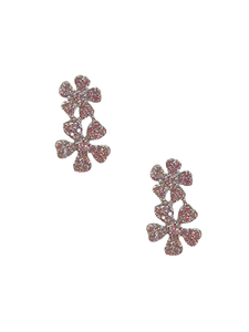 Double Flower Stud - Silver - Shop Yu Fashion