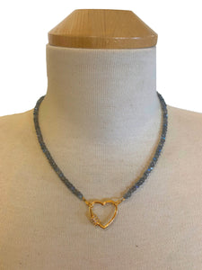 Labradorite Lock Necklace - Shop Yu Fashion