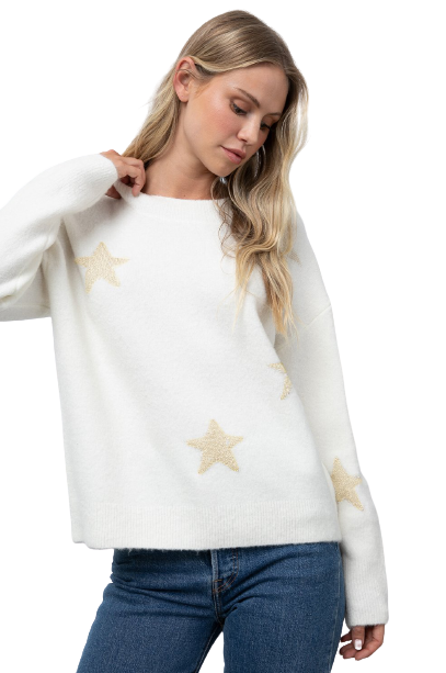 Kana - White Gold Stars - Shop Yu Fashion