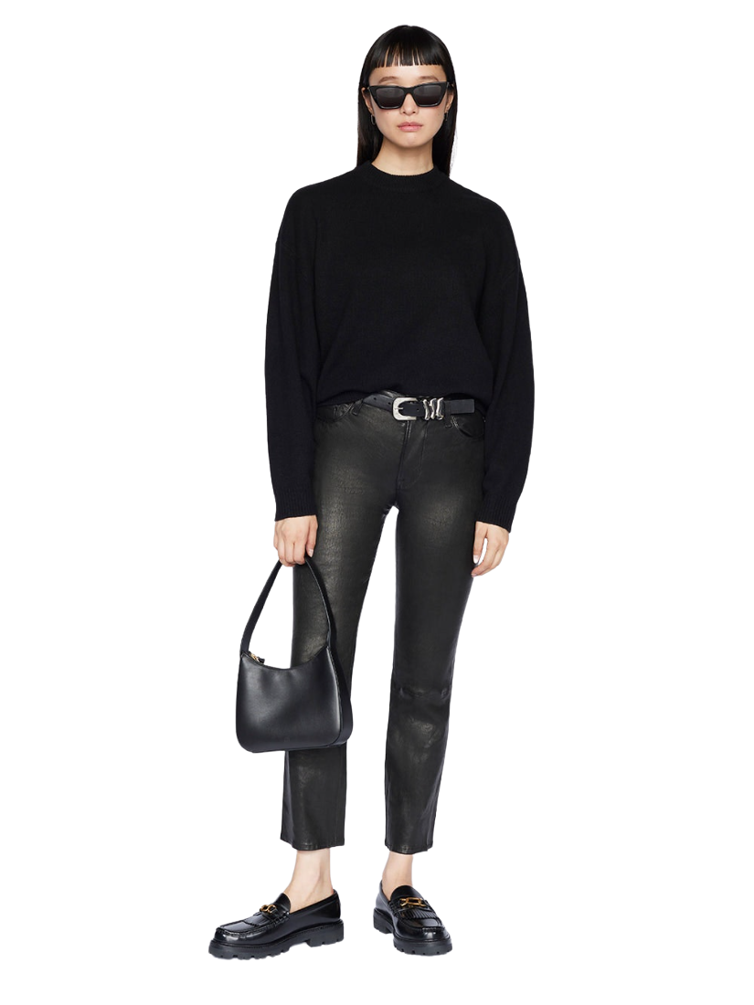 Le High Straight Leather - Noir - Shop Yu Fashion