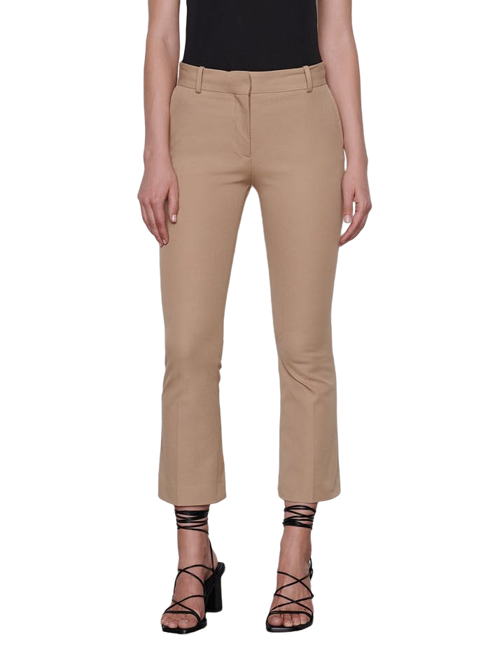 Le Crop Mini Boot Trouser - Dark Sand - Shop Yu Fashion