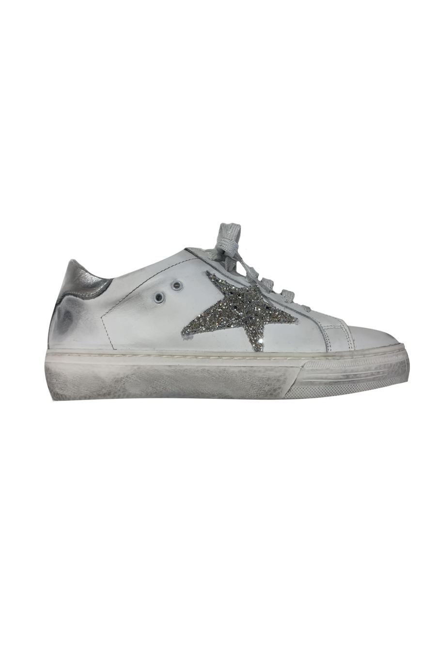 Silver Sneaker - Shop Yu Fashion