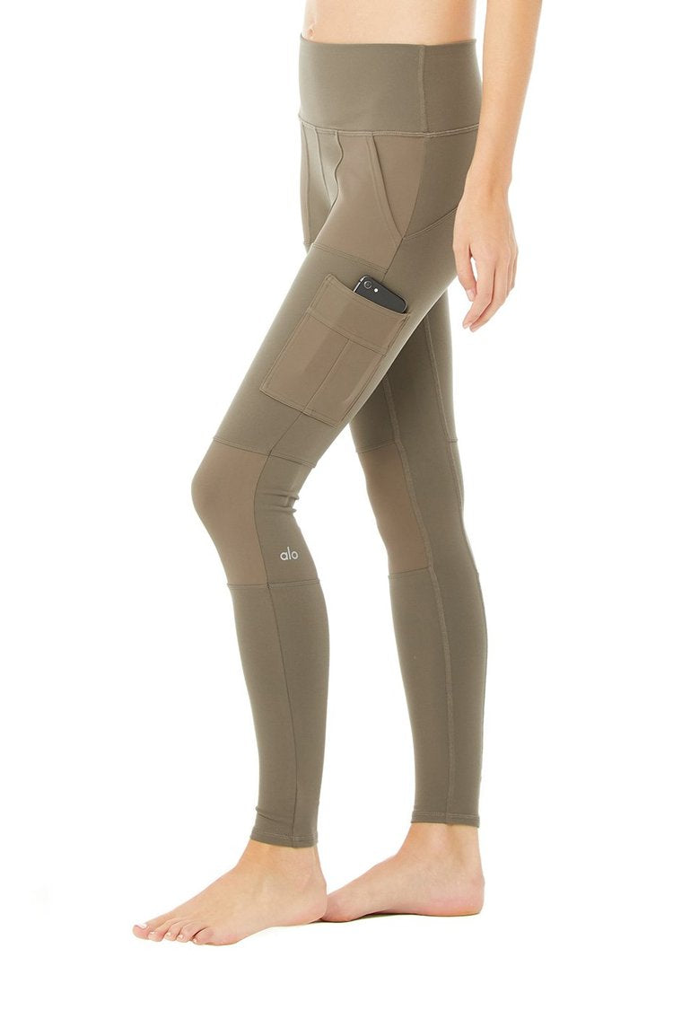 IN STORE ONLY - High-Waist Cargo Legging - Olive Branch - Shop Yu Fashion