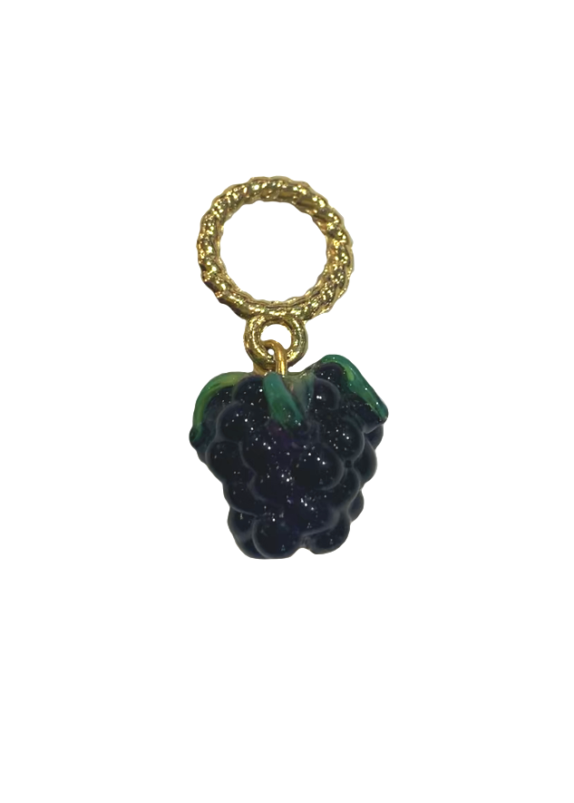 Fruit Glass Charm - Blackberry - Shop Yu Fashion