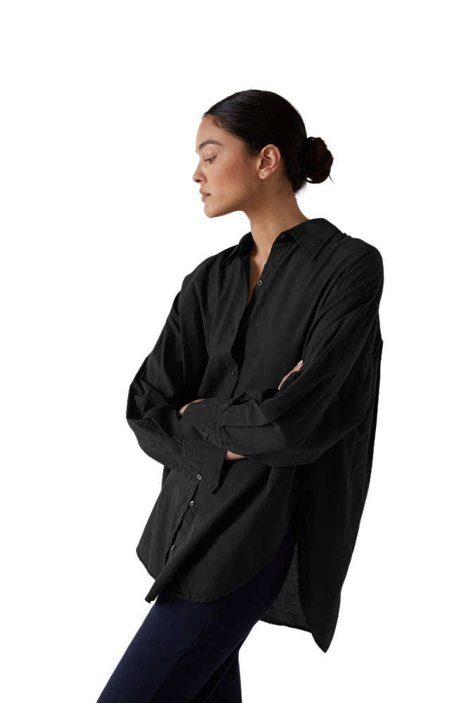 Redondo Button Up Shirt - Black - Shop Yu Fashion