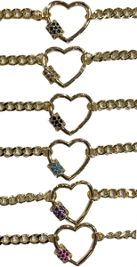 Cuban Heart Lock Necklace - Shop Yu Fashion