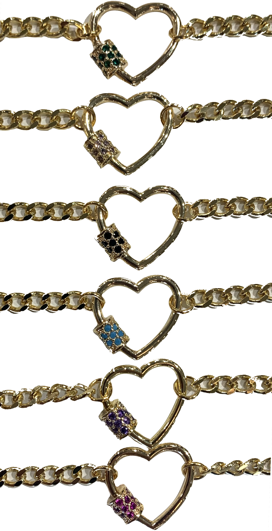 Cuban Heart Lock Necklace - Shop Yu Fashion