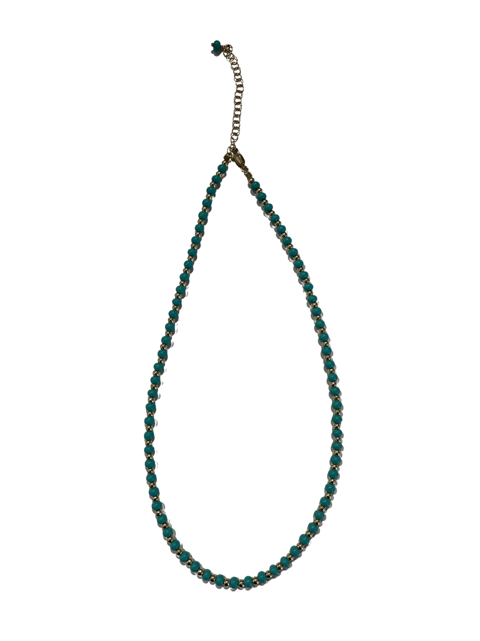 Turquoise Seed Bead Necklace - Shop Yu Fashion