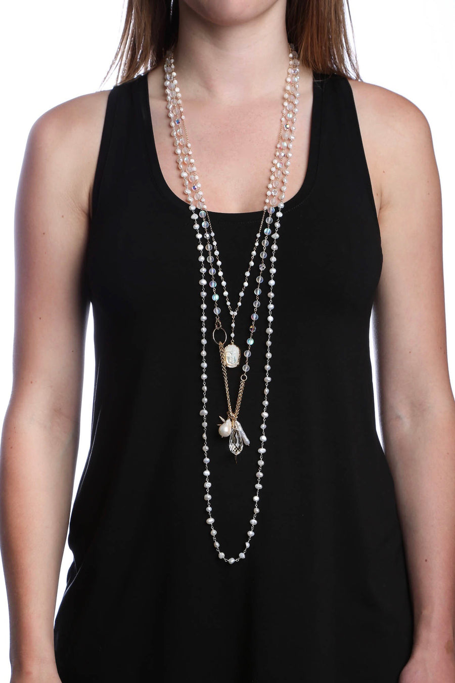 Freshwater Pearl Beaded Necklace - Shop Yu Fashion