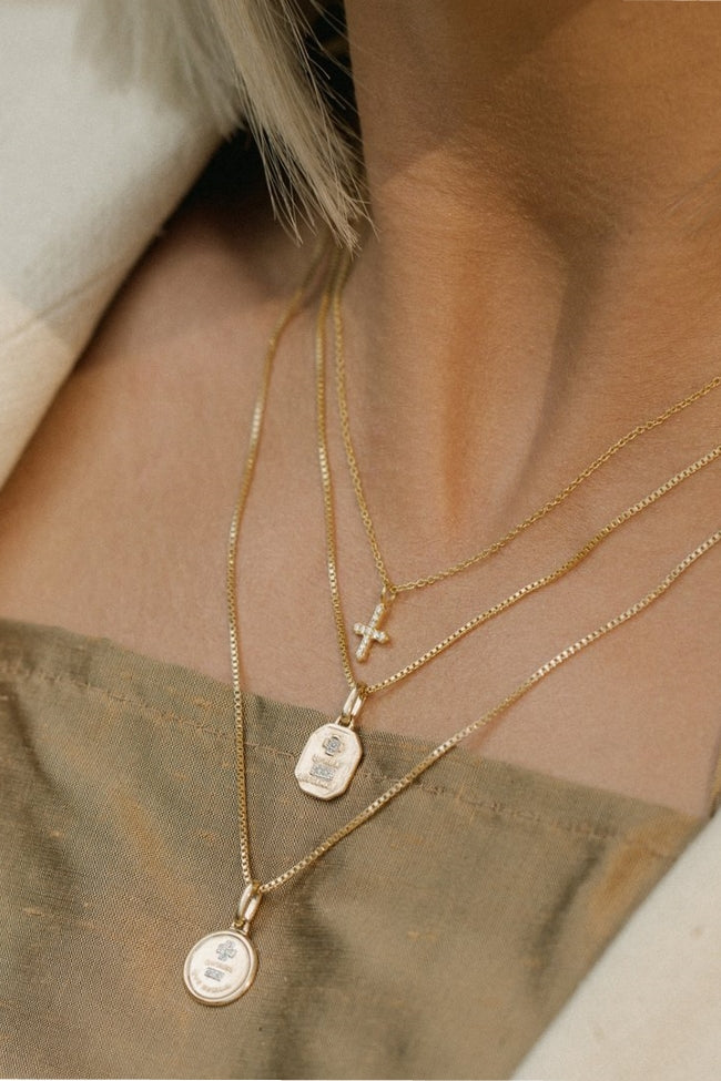 Square Love Token Necklace - Shop Yu Fashion