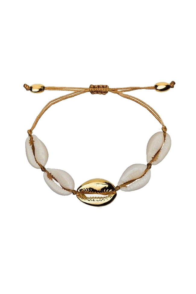 Natural w/ Gold Dreams Bracelet/Anklet - Shop Yu Fashion