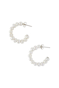 Small Multi Pearl Hoops - Shop Yu Fashion